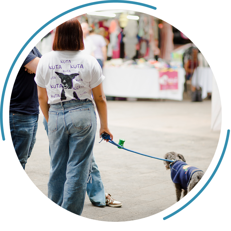 Person with dog