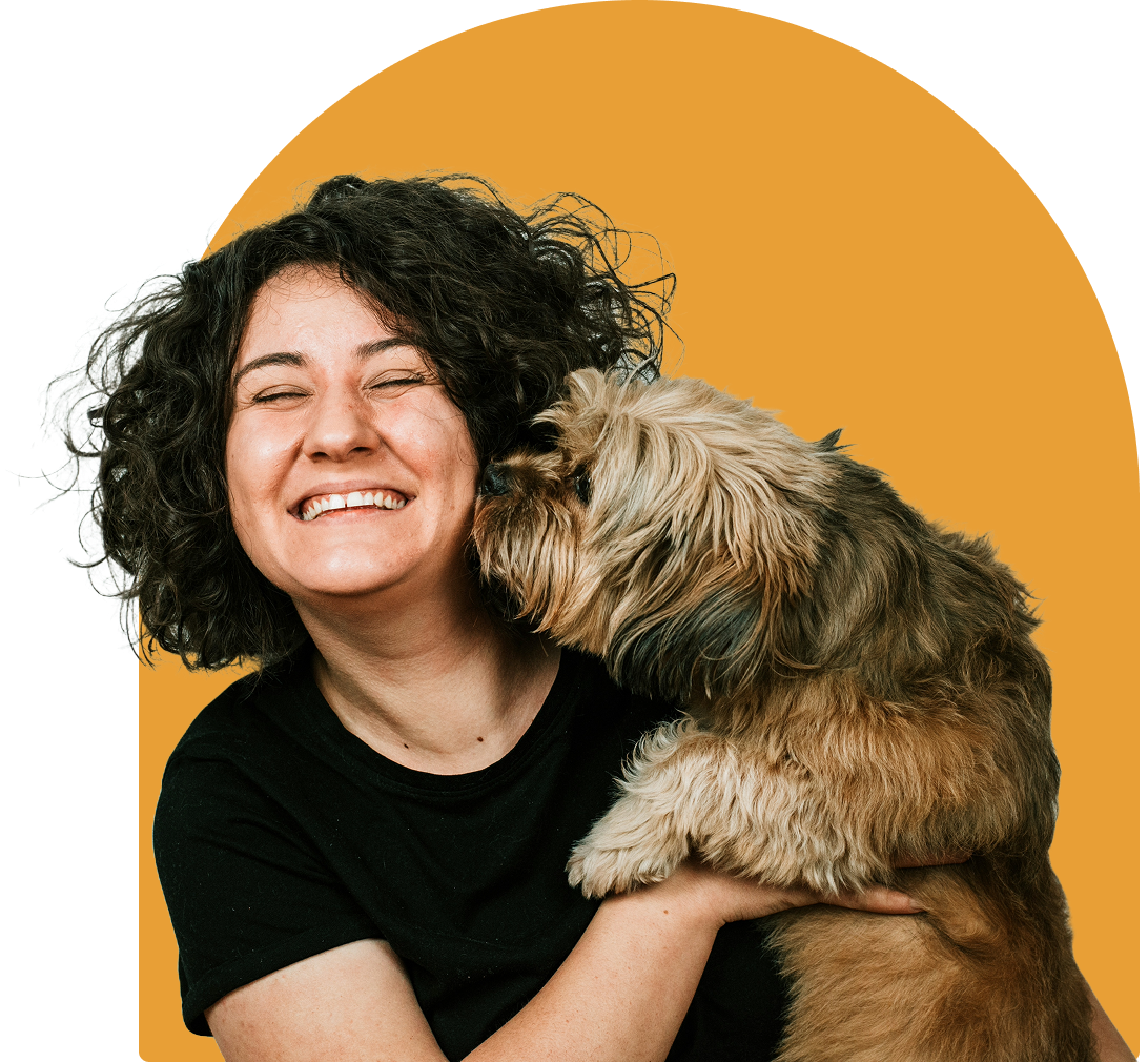 Person with dog